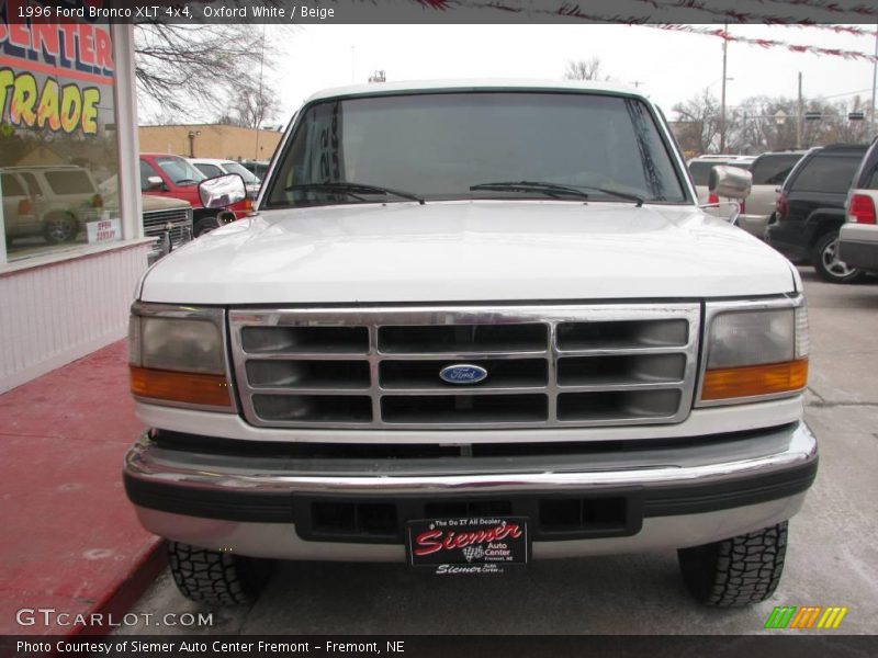 Oxford White / Beige 1996 Ford Bronco XLT 4x4