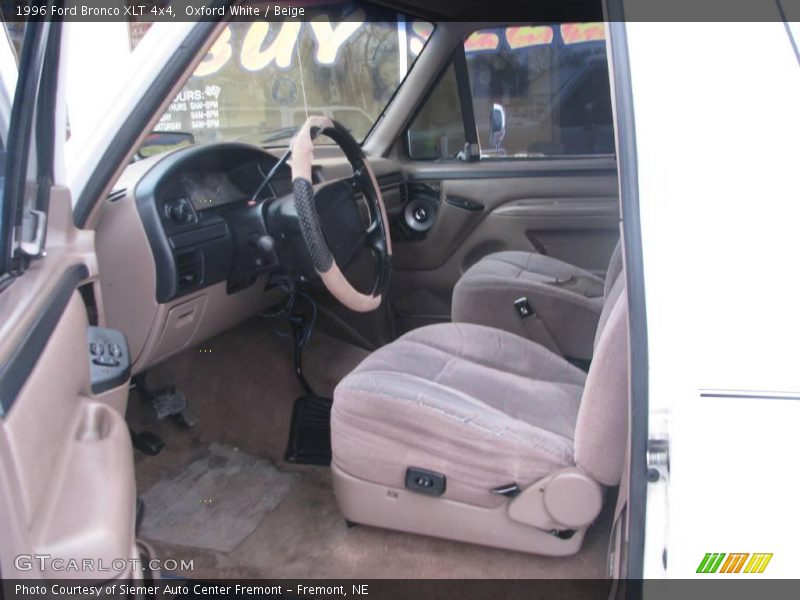 Oxford White / Beige 1996 Ford Bronco XLT 4x4