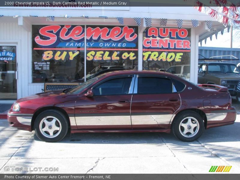 Dark Carmine Red Metallic / Medium Gray 2000 Chevrolet Impala LS