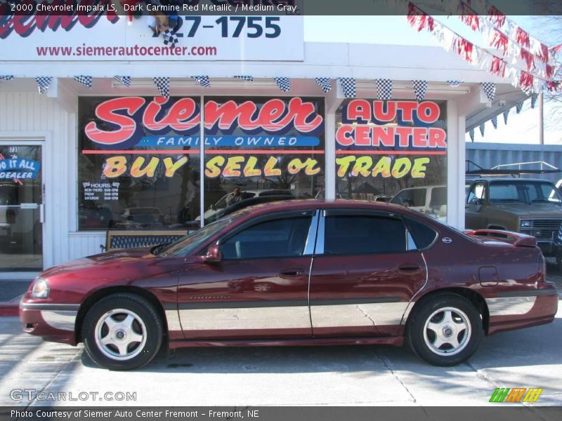 Dark Carmine Red Metallic / Medium Gray 2000 Chevrolet Impala LS