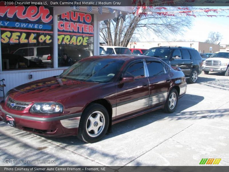 Dark Carmine Red Metallic / Medium Gray 2000 Chevrolet Impala LS