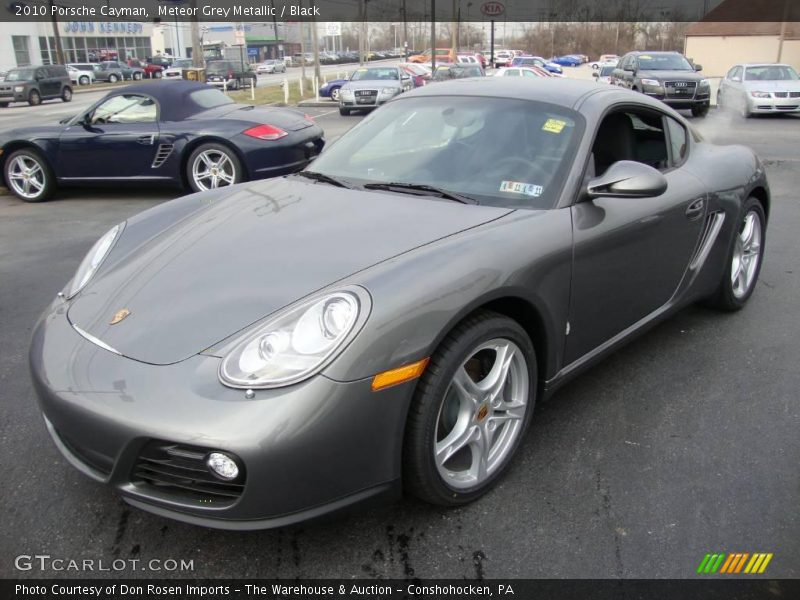 Meteor Grey Metallic / Black 2010 Porsche Cayman