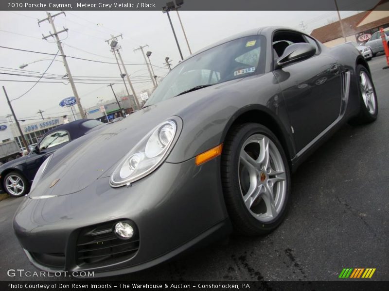 Meteor Grey Metallic / Black 2010 Porsche Cayman