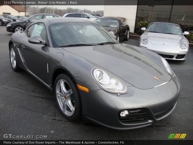 Meteor Grey Metallic / Black 2010 Porsche Cayman
