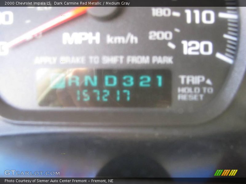 Dark Carmine Red Metallic / Medium Gray 2000 Chevrolet Impala LS