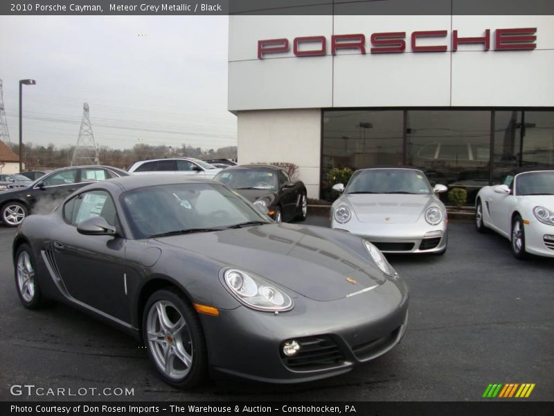 Meteor Grey Metallic / Black 2010 Porsche Cayman