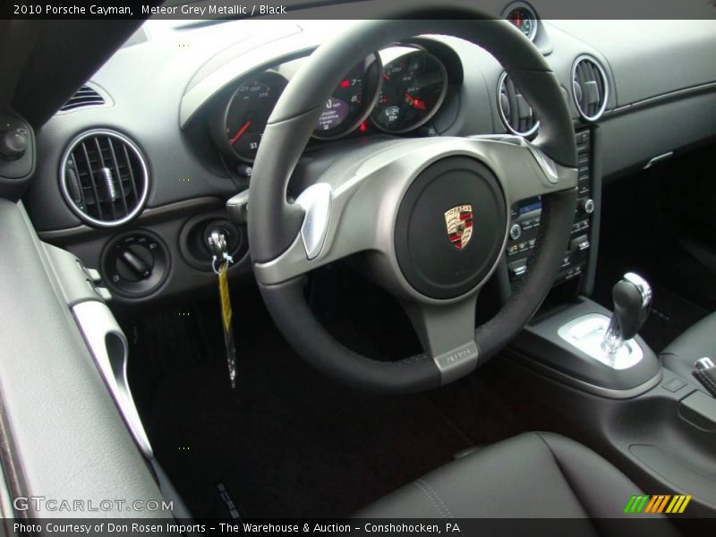 Meteor Grey Metallic / Black 2010 Porsche Cayman