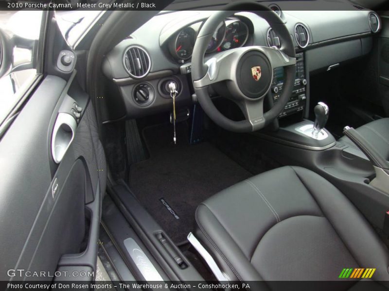 Meteor Grey Metallic / Black 2010 Porsche Cayman