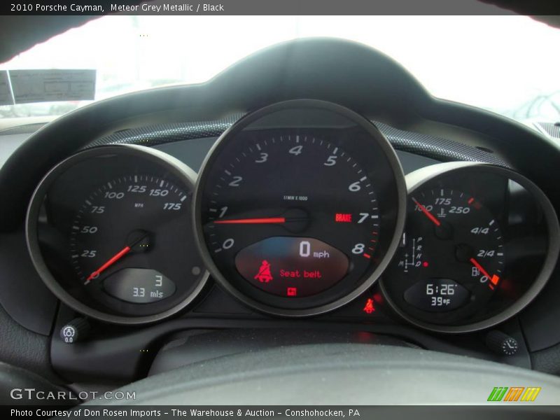 Meteor Grey Metallic / Black 2010 Porsche Cayman