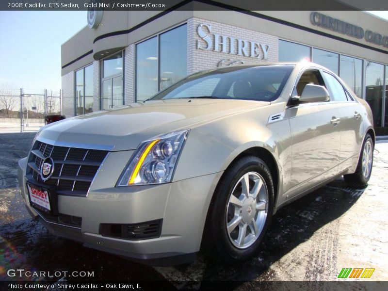 Gold Mist / Cashmere/Cocoa 2008 Cadillac CTS Sedan