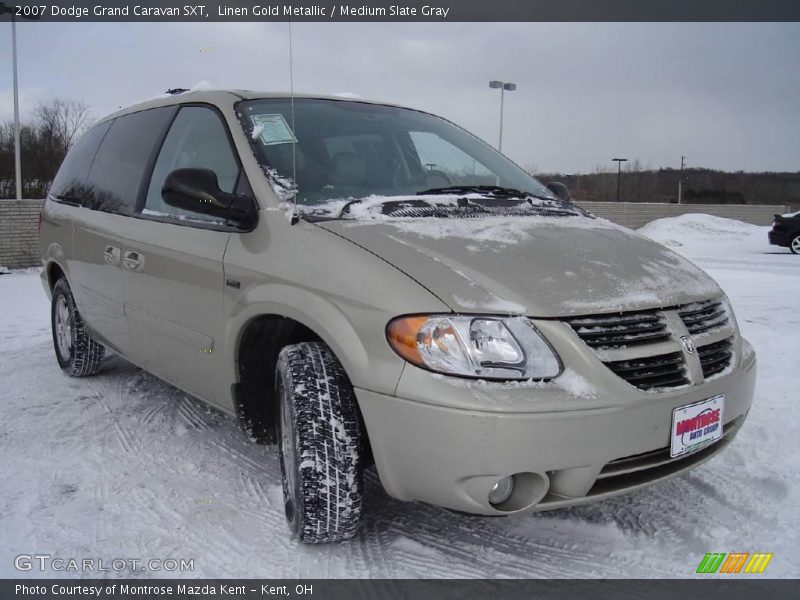 Linen Gold Metallic / Medium Slate Gray 2007 Dodge Grand Caravan SXT