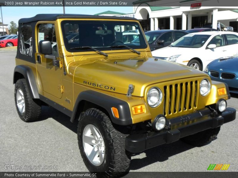 Inca Gold Metallic / Dark Slate Gray 2003 Jeep Wrangler Rubicon 4x4