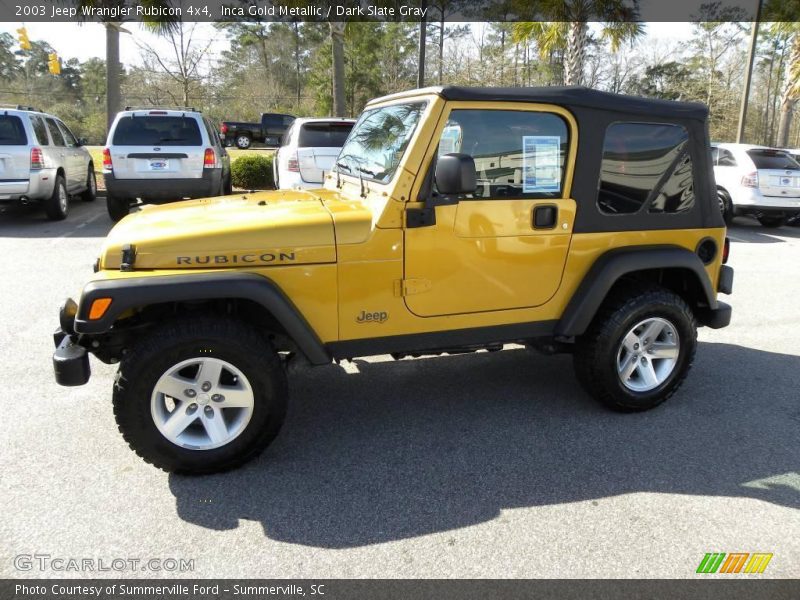 Inca Gold Metallic / Dark Slate Gray 2003 Jeep Wrangler Rubicon 4x4