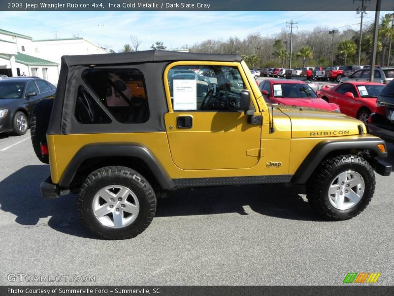 Inca Gold Metallic / Dark Slate Gray 2003 Jeep Wrangler Rubicon 4x4