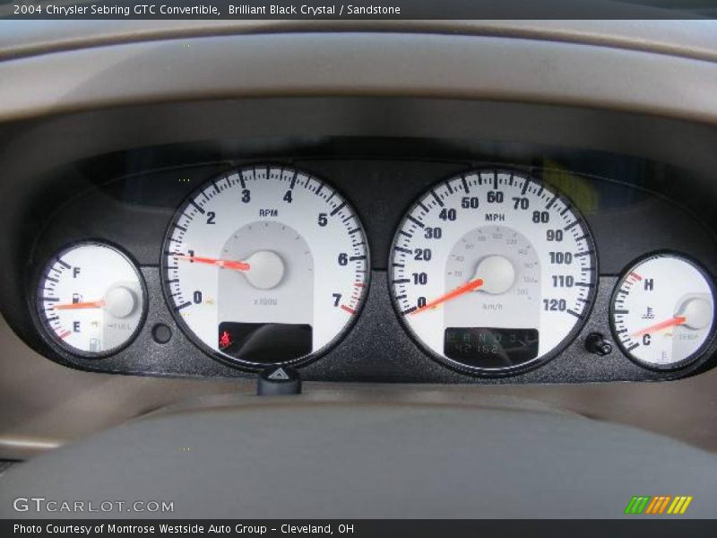 Brilliant Black Crystal / Sandstone 2004 Chrysler Sebring GTC Convertible
