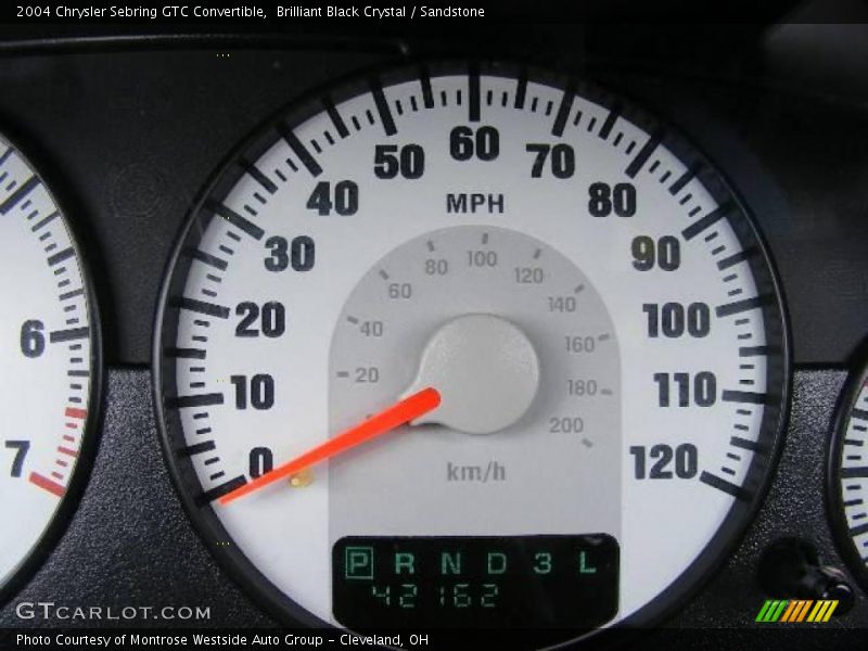 Brilliant Black Crystal / Sandstone 2004 Chrysler Sebring GTC Convertible