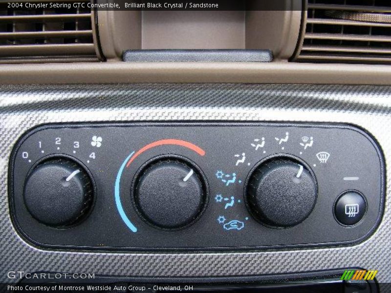 Brilliant Black Crystal / Sandstone 2004 Chrysler Sebring GTC Convertible