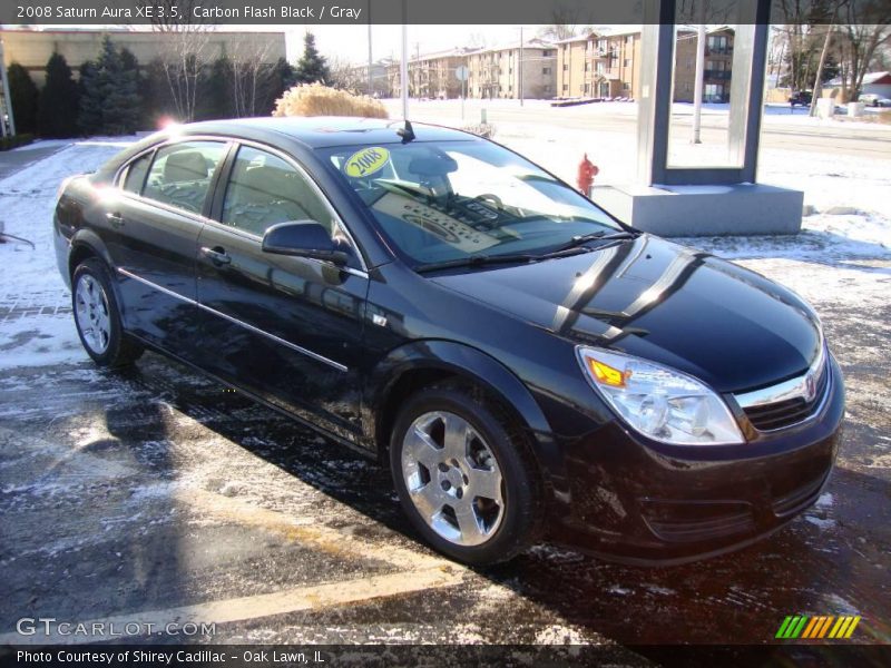 Carbon Flash Black / Gray 2008 Saturn Aura XE 3.5