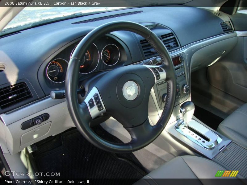 Carbon Flash Black / Gray 2008 Saturn Aura XE 3.5