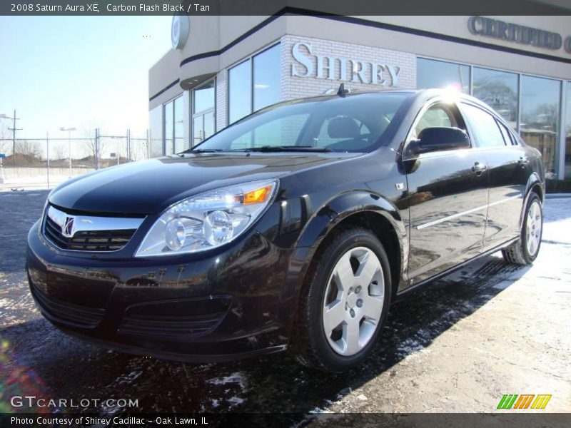 Carbon Flash Black / Tan 2008 Saturn Aura XE
