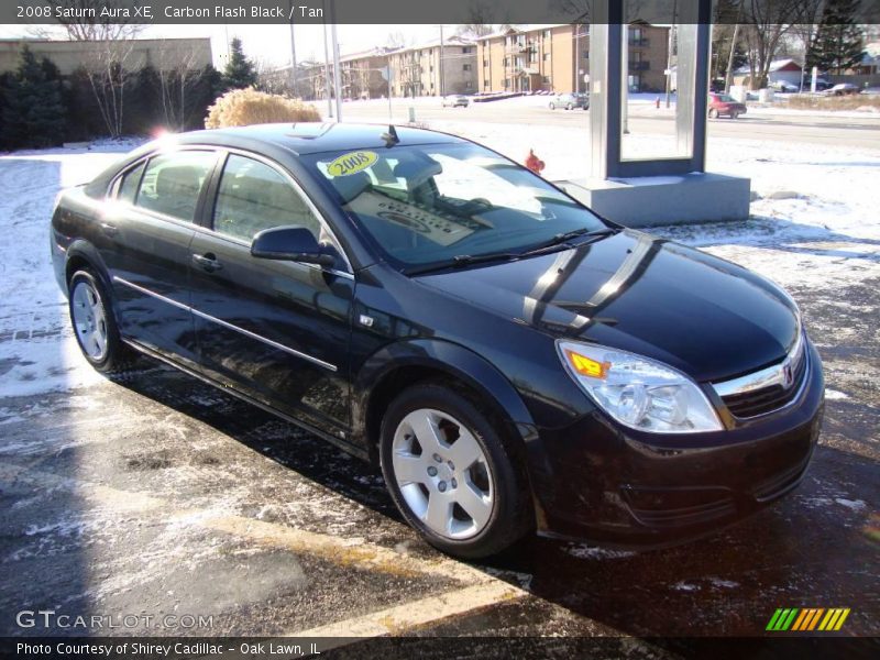 Carbon Flash Black / Tan 2008 Saturn Aura XE