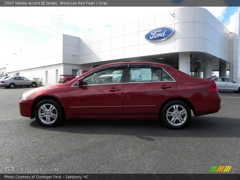 Moroccan Red Pearl / Gray 2007 Honda Accord SE Sedan