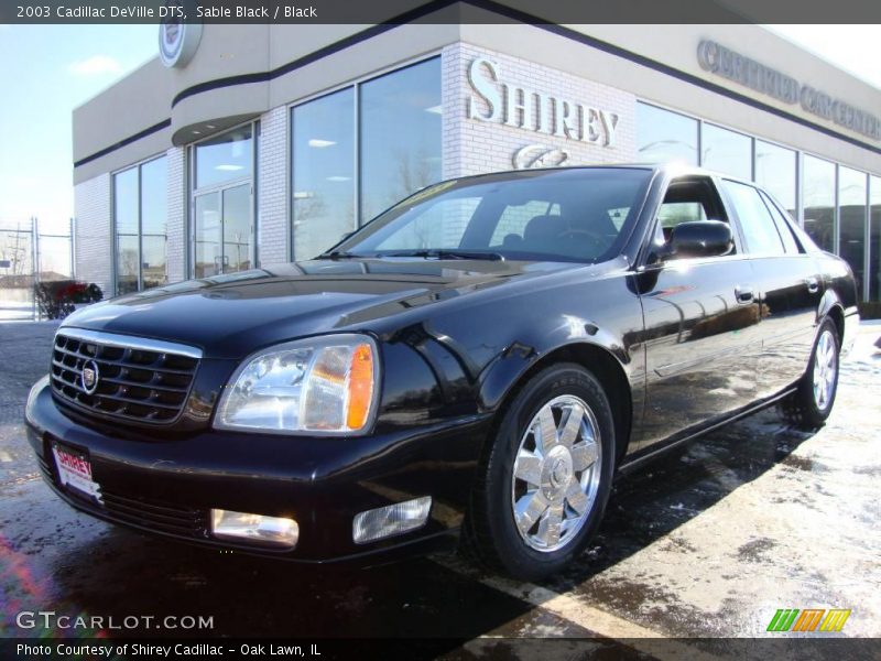 Sable Black / Black 2003 Cadillac DeVille DTS