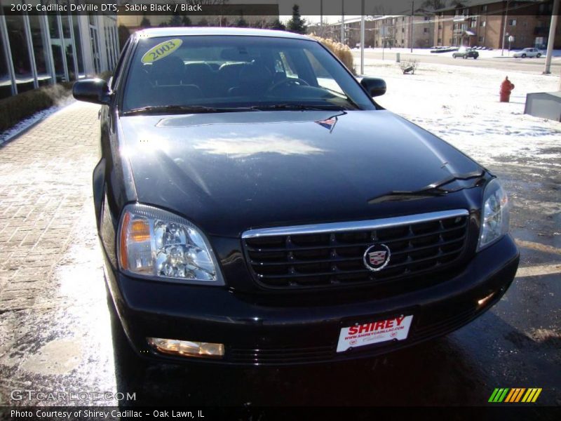 Sable Black / Black 2003 Cadillac DeVille DTS