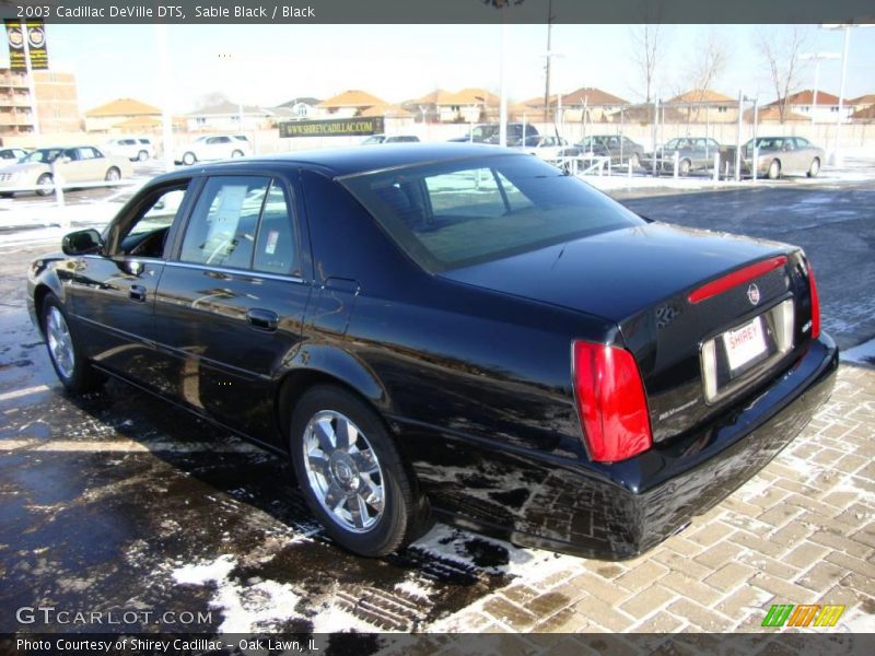 Sable Black / Black 2003 Cadillac DeVille DTS