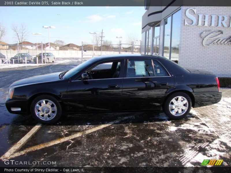 Sable Black / Black 2003 Cadillac DeVille DTS