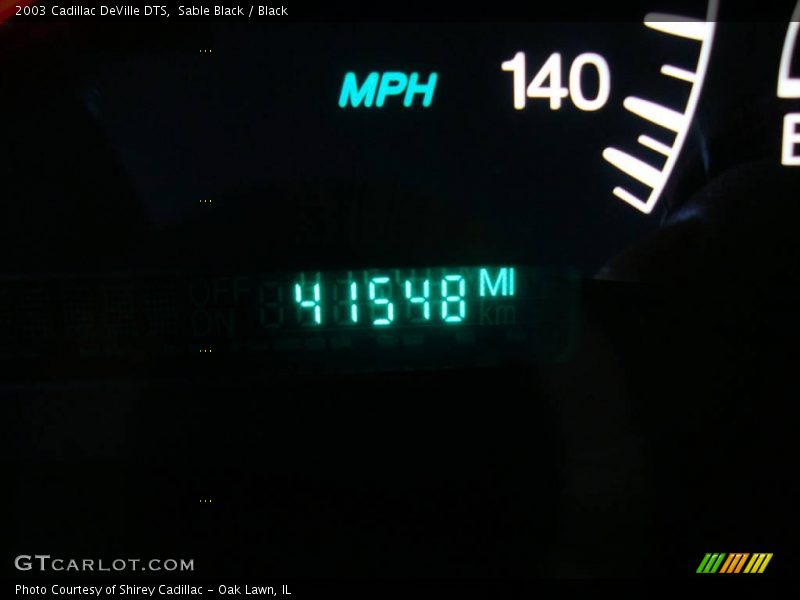 Sable Black / Black 2003 Cadillac DeVille DTS