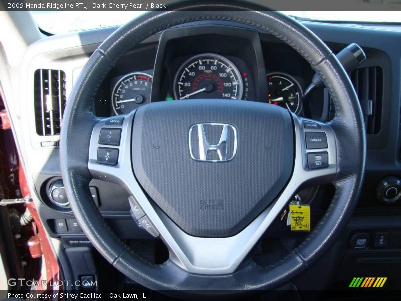 Dark Cherry Pearl / Black 2009 Honda Ridgeline RTL