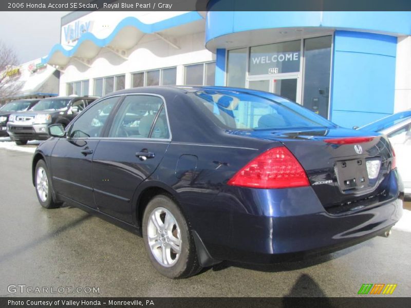 Royal Blue Pearl / Gray 2006 Honda Accord SE Sedan