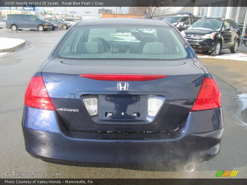 Royal Blue Pearl / Gray 2006 Honda Accord SE Sedan