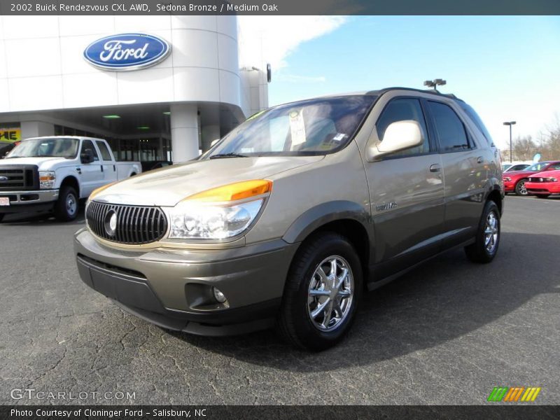 Sedona Bronze / Medium Oak 2002 Buick Rendezvous CXL AWD