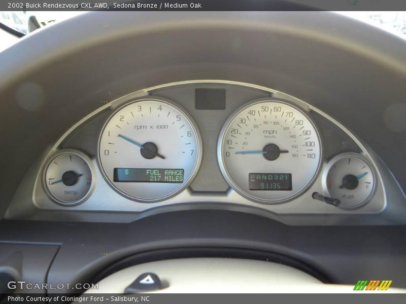 Sedona Bronze / Medium Oak 2002 Buick Rendezvous CXL AWD
