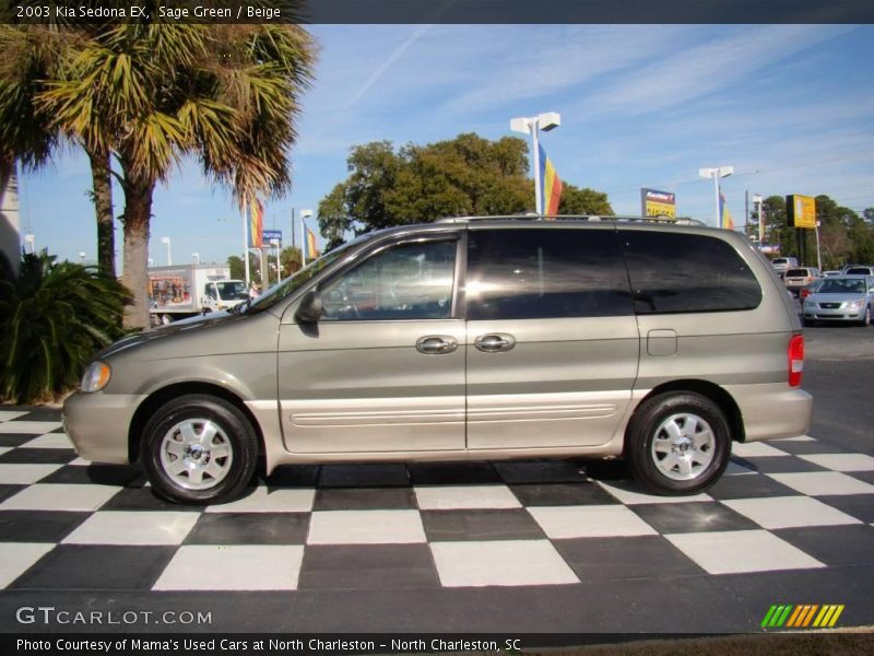 Sage Green / Beige 2003 Kia Sedona EX
