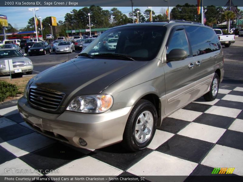 Sage Green / Beige 2003 Kia Sedona EX