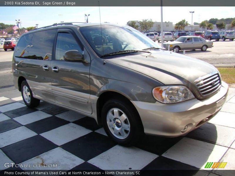 Sage Green / Beige 2003 Kia Sedona EX