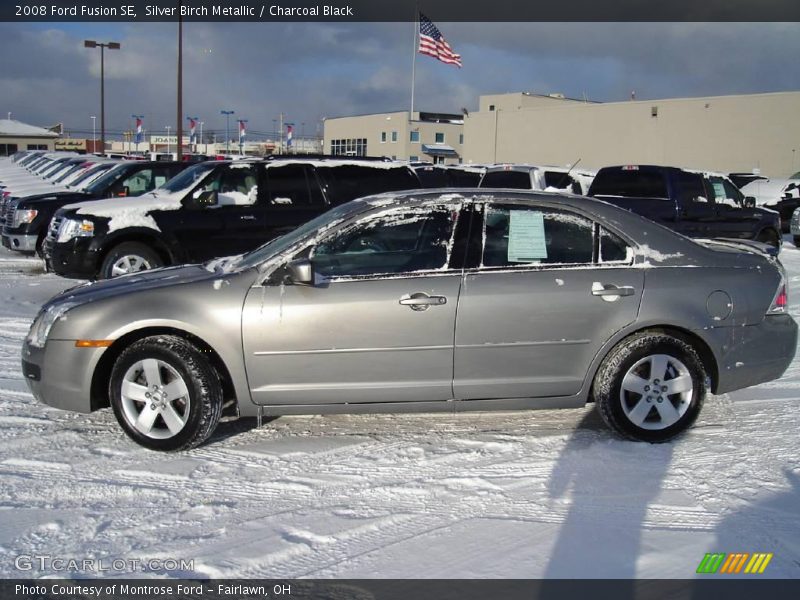 Silver Birch Metallic / Charcoal Black 2008 Ford Fusion SE