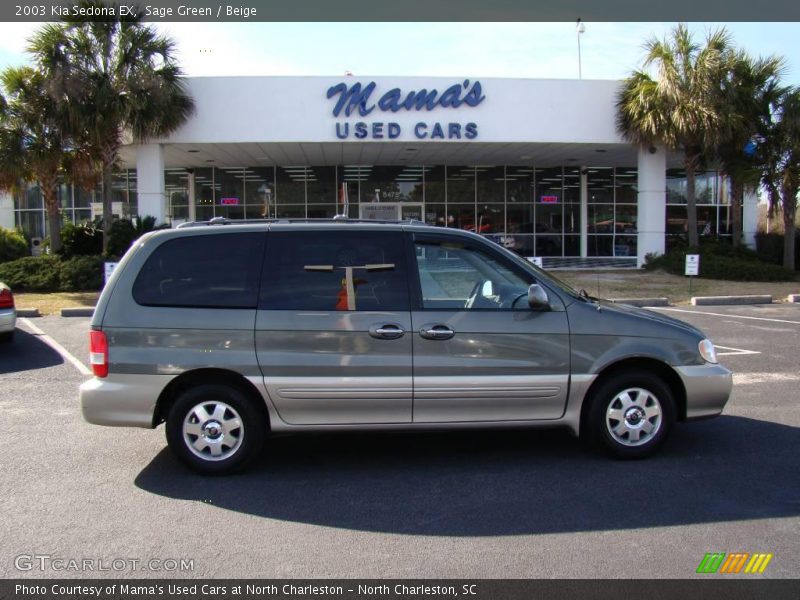 Sage Green / Beige 2003 Kia Sedona EX