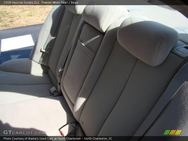 Powder White Pearl / Beige 2008 Hyundai Sonata GLS