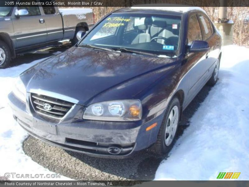 Moonlit Blue / Gray 2005 Hyundai Elantra GLS Sedan