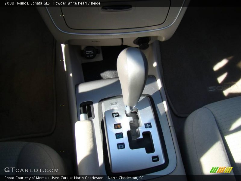 Powder White Pearl / Beige 2008 Hyundai Sonata GLS