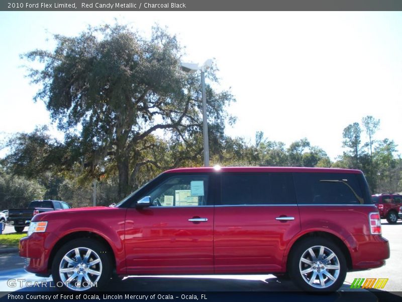 Red Candy Metallic / Charcoal Black 2010 Ford Flex Limited