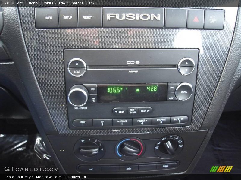 White Suede / Charcoal Black 2008 Ford Fusion SE