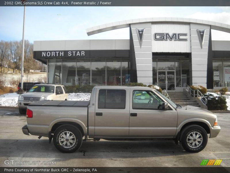 Pewter Metallic / Pewter 2002 GMC Sonoma SLS Crew Cab 4x4