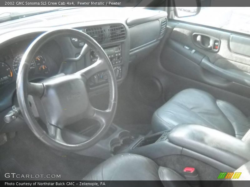 Pewter Metallic / Pewter 2002 GMC Sonoma SLS Crew Cab 4x4