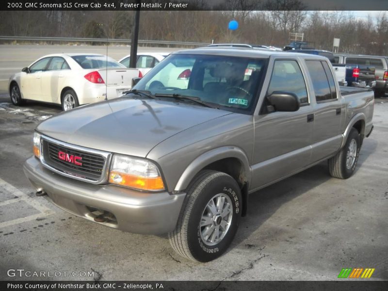 Pewter Metallic / Pewter 2002 GMC Sonoma SLS Crew Cab 4x4