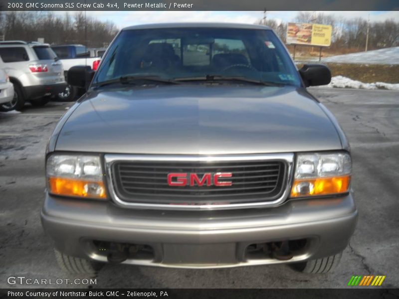 Pewter Metallic / Pewter 2002 GMC Sonoma SLS Crew Cab 4x4